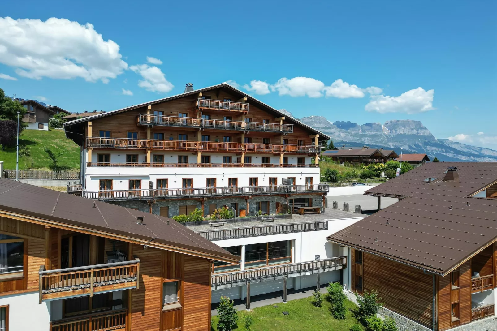 COMBLOUX Les Fermes du Mont Blanc - A24S-Uitzicht zomer