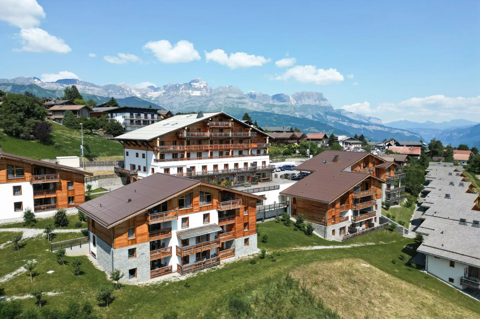 COMBLOUX Les Fermes du Mont Blanc - A24S-Uitzicht zomer