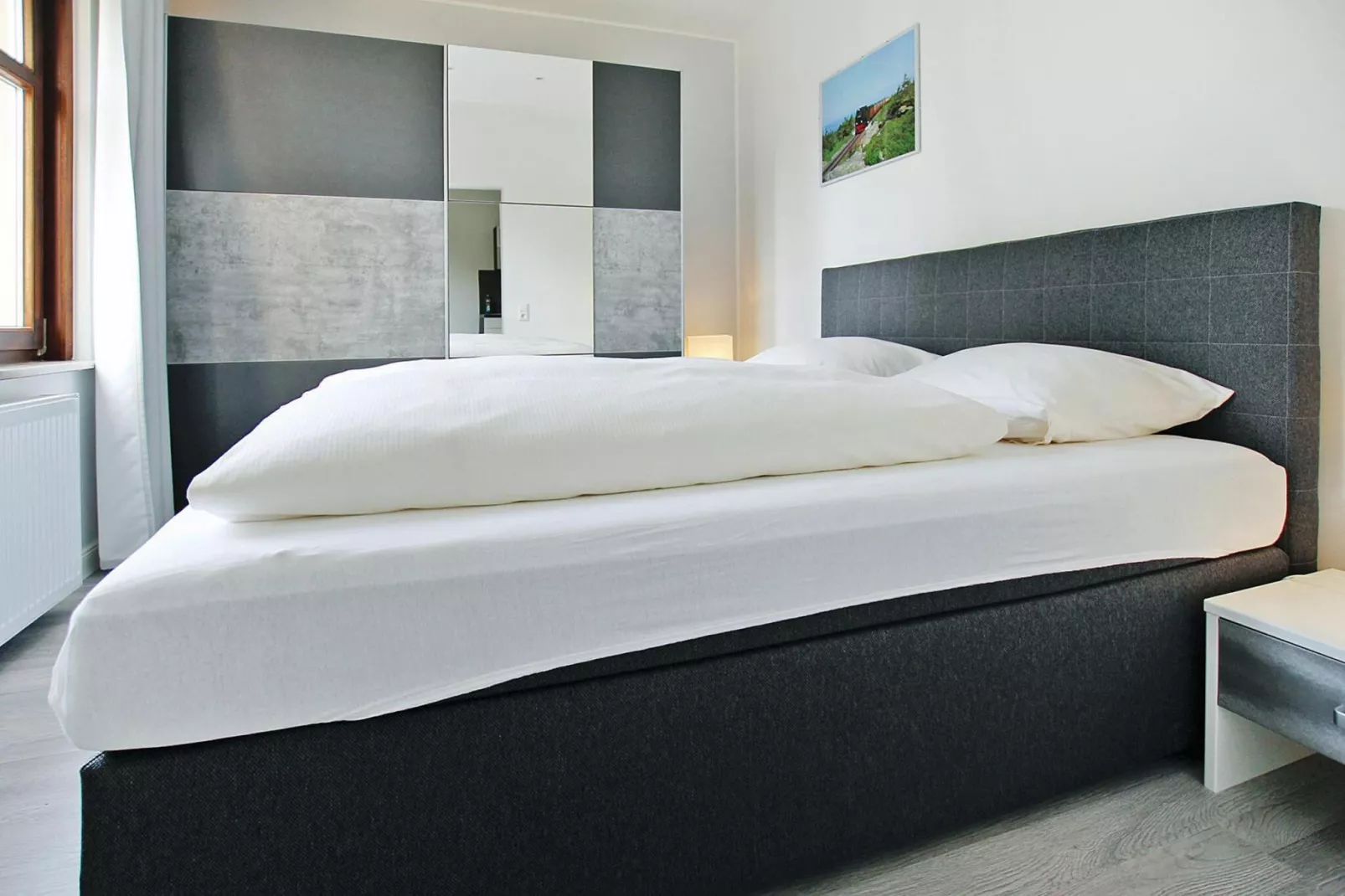 Apartment im alten Bahnhof-Slaapkamer