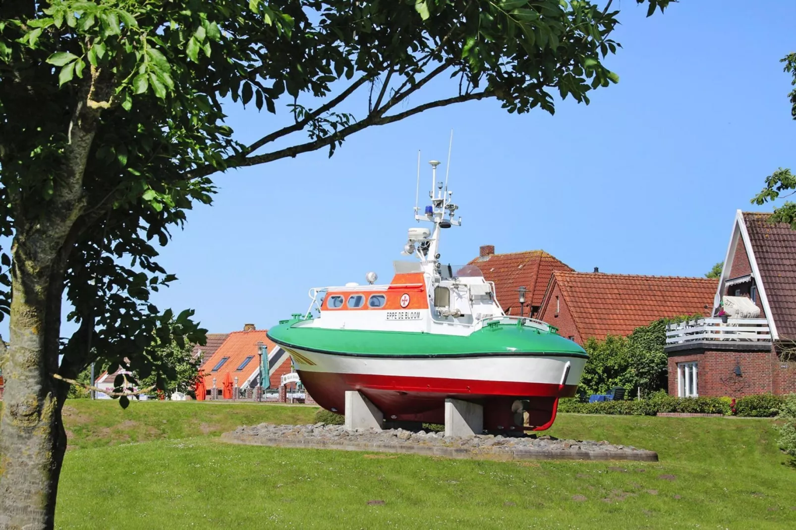 Ferienwohnung Kapitänskajüte-Buitenkant zomer