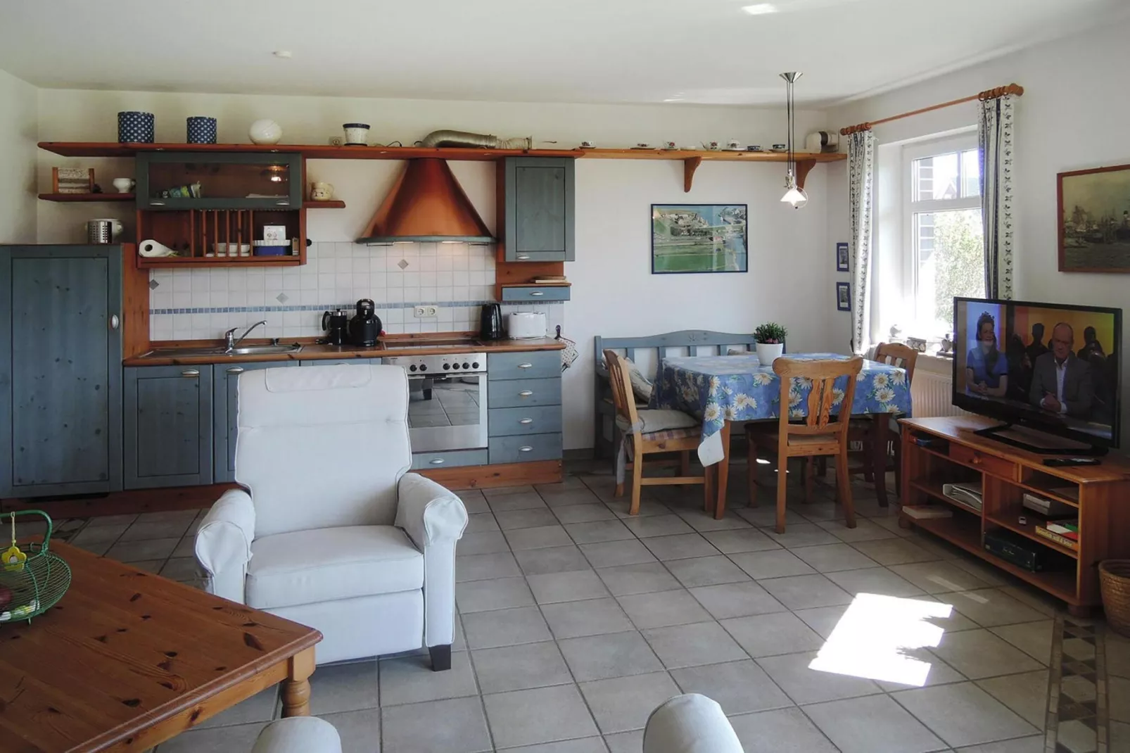Ferienwohnung Fedderwardersiel-Woonkamer