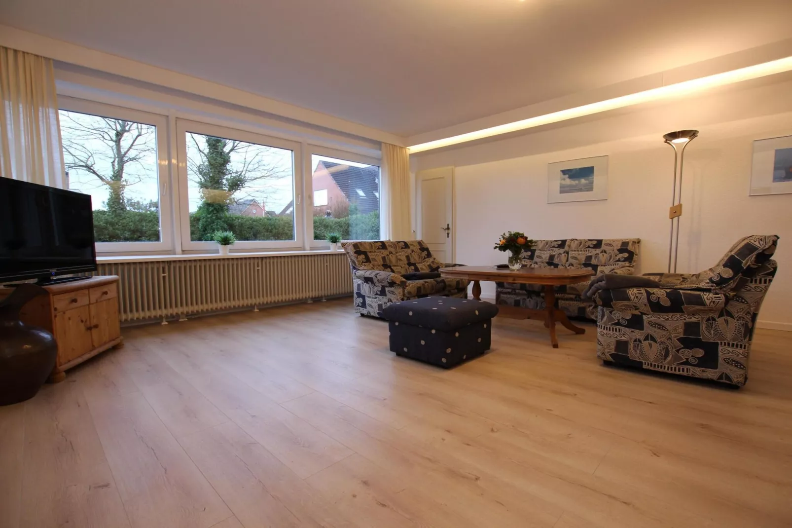 Apartementhaus Ulrike Wohnung 3 - Westerland-Woonkamer