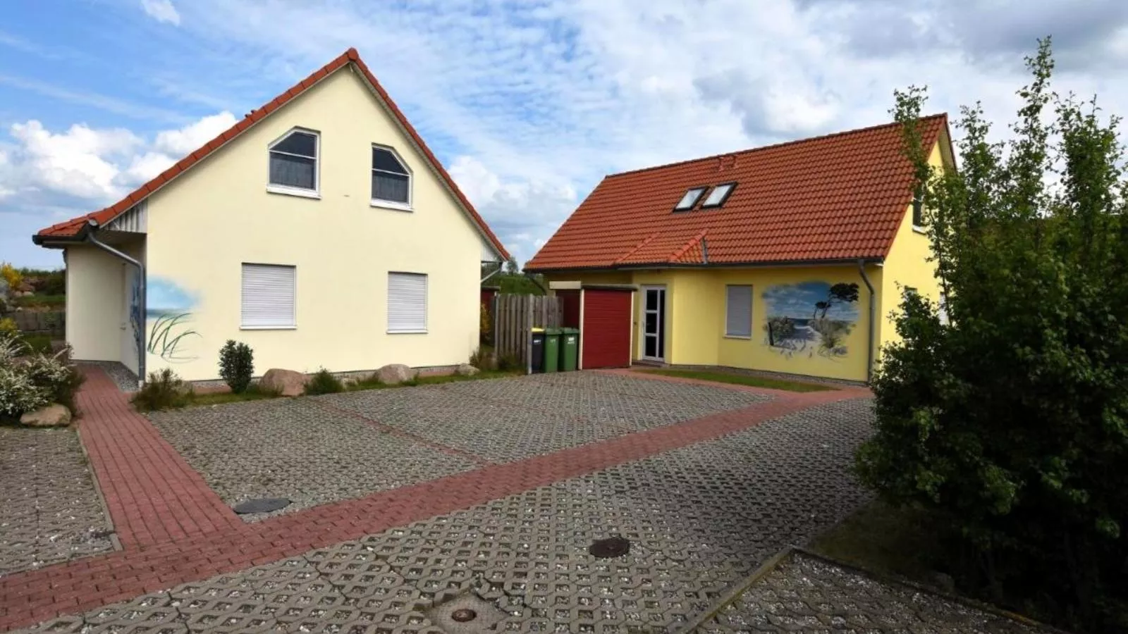 Am Salzhaff mit Sauna-Buitenkant zomer
