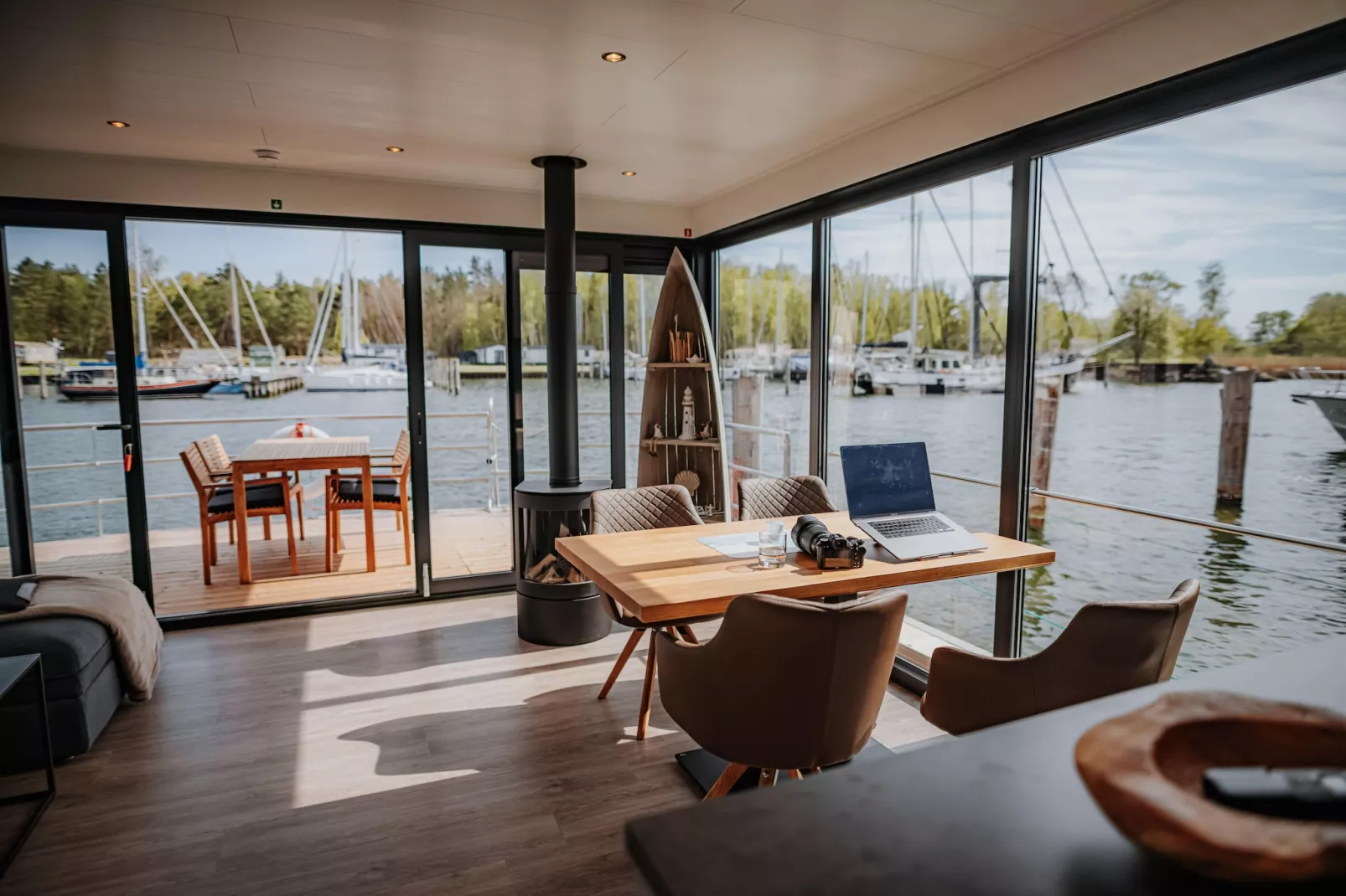 Hausboot in Peenemünde-Woonkamer