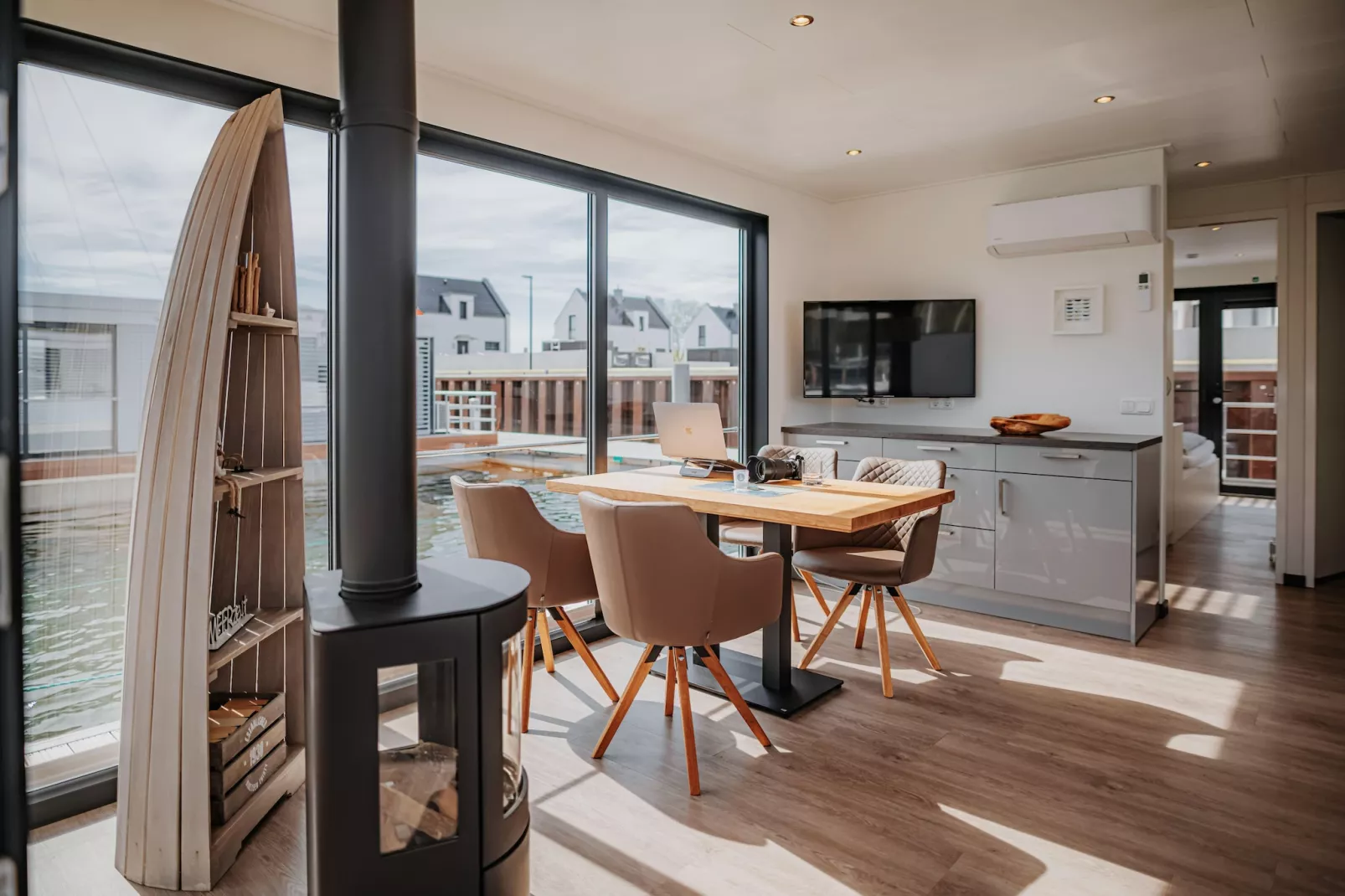 Hausboot in Peenemünde-Woonkamer