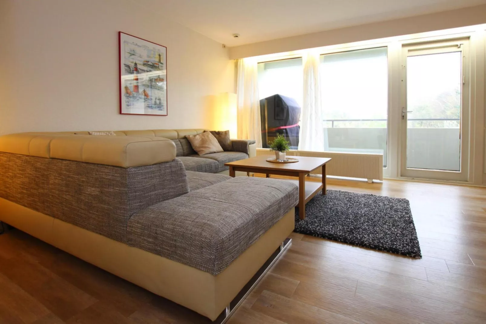 Ferienwohnung Atlantic St Peter - Ording-Woonkamer