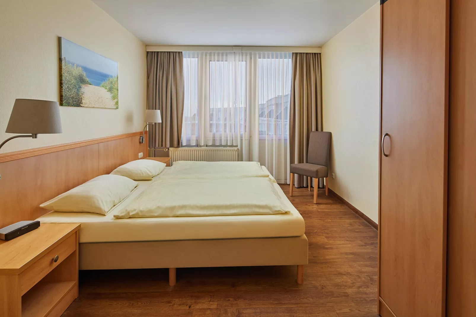 2-Zimmer-Appartement Seeseite "Am Park"-Slaapkamer