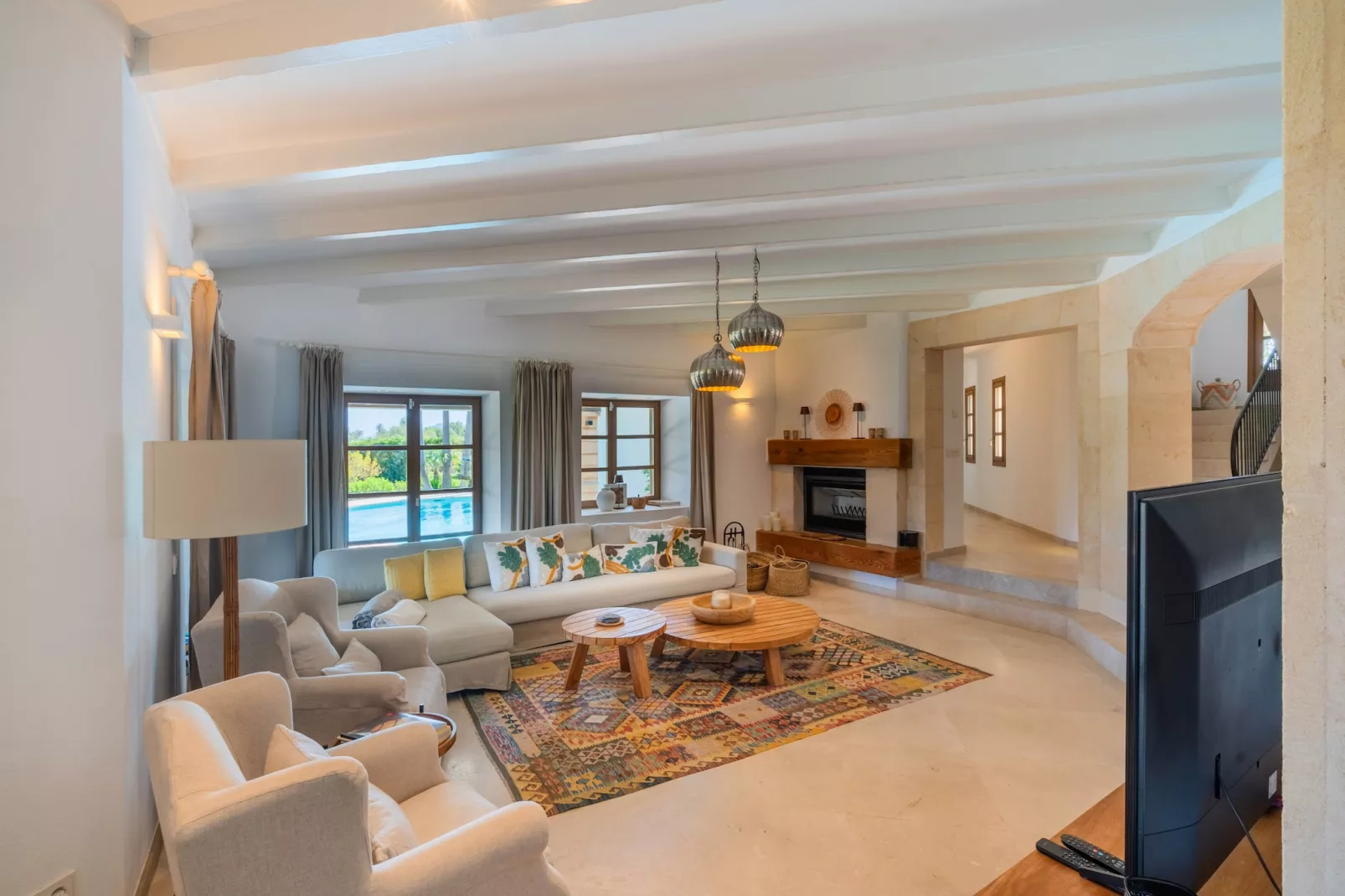 Peroia, Villa 5StarsHome Mallorca-Woonkamer