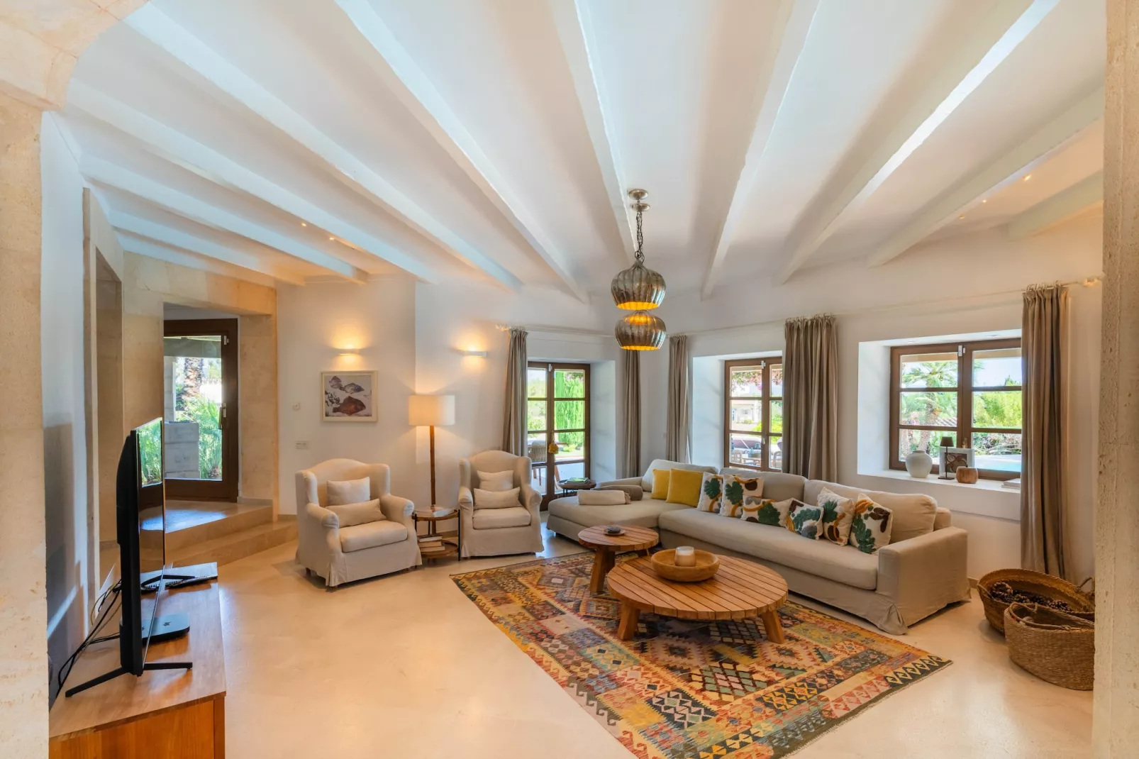 Peroia, Villa 5StarsHome Mallorca-Woonkamer