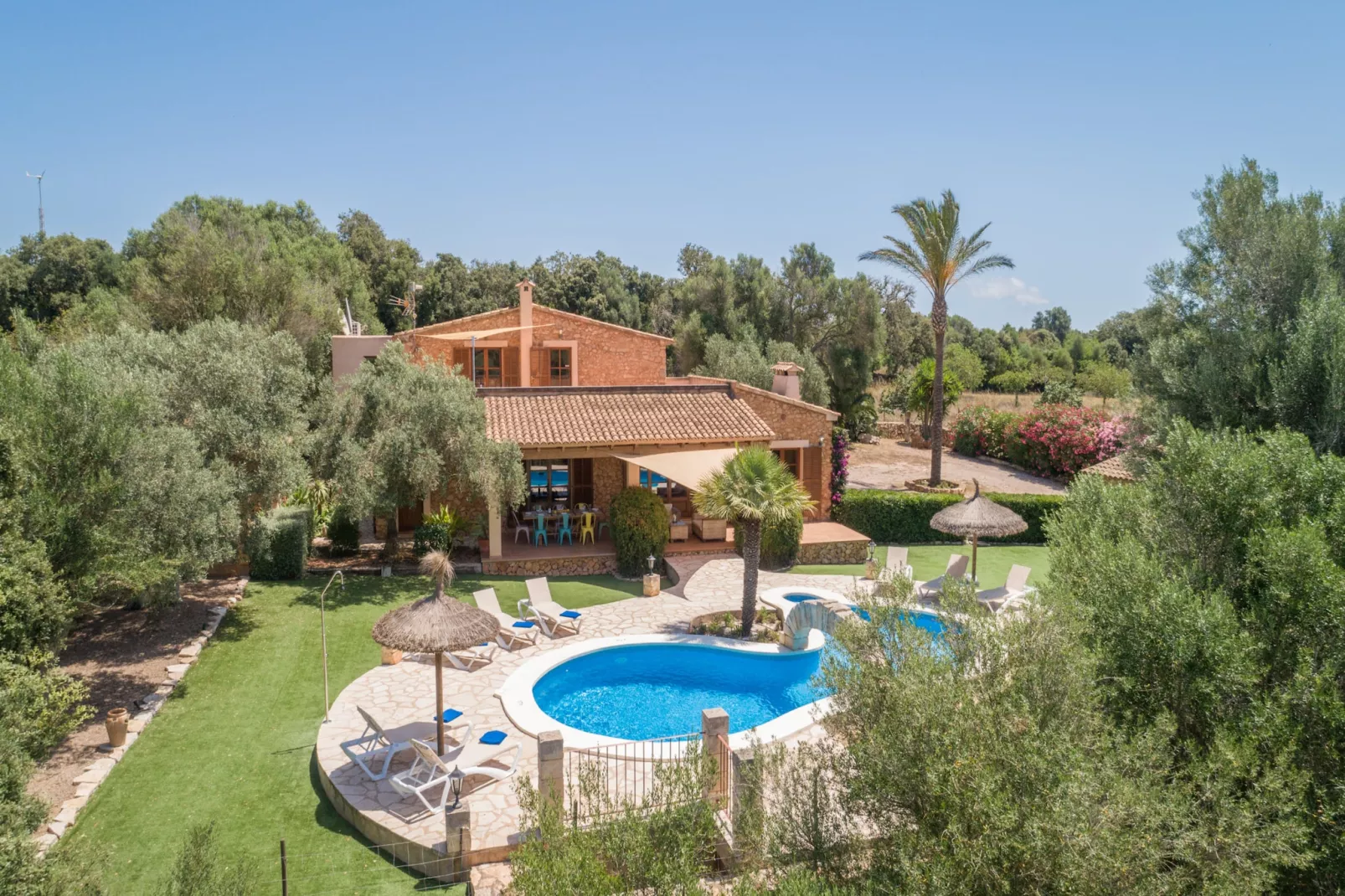 Can Amen, Finca 5StarsHome Mallorca-Tuinen zomer