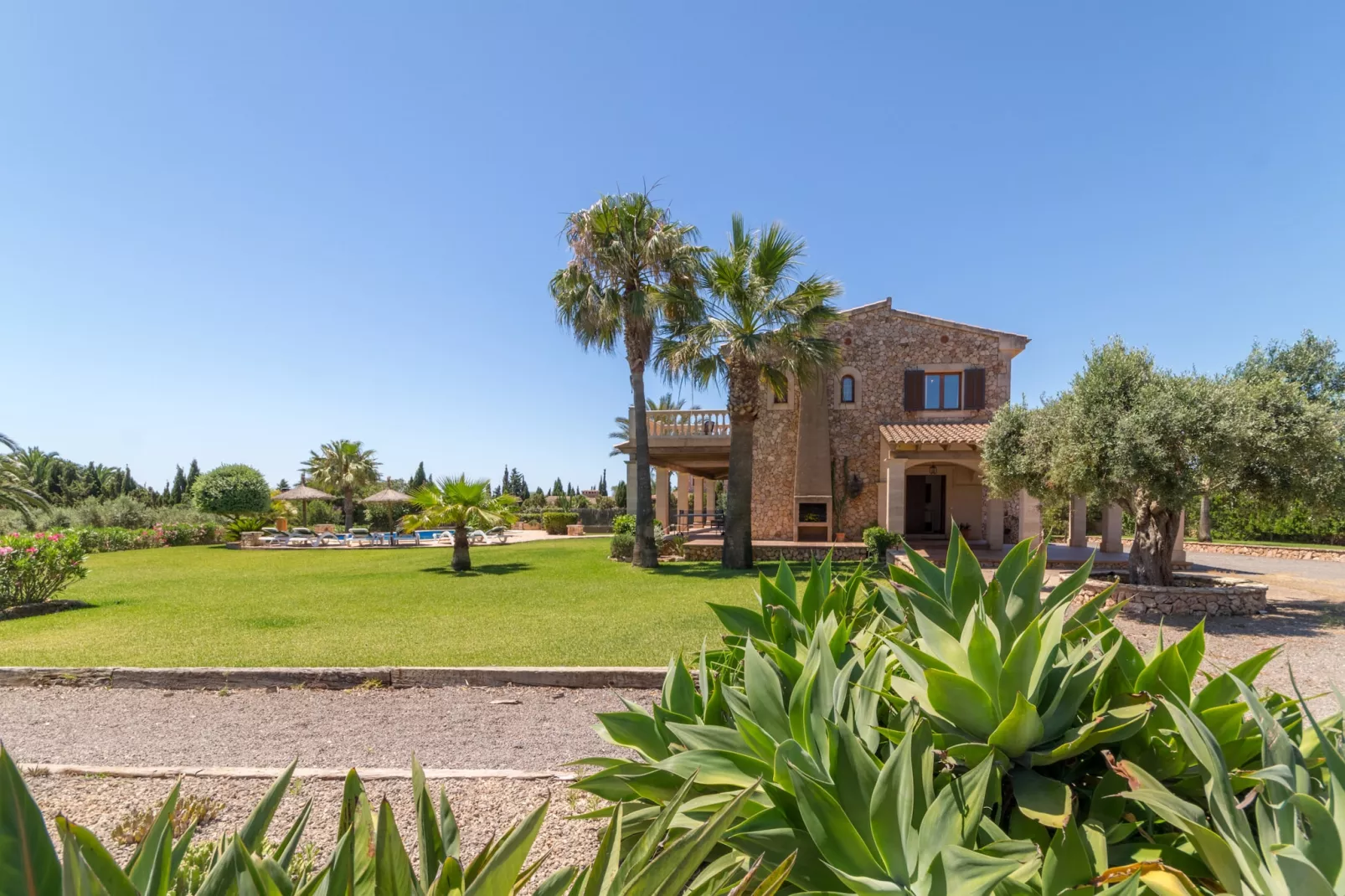 S'hort d'Or, Finca 5StarsHome Mallorca-Tuinen zomer