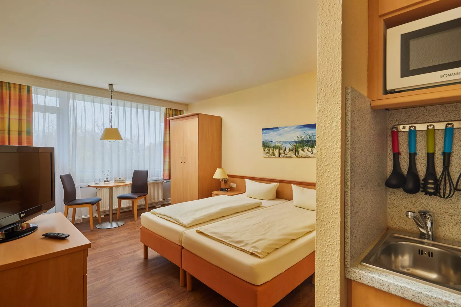 1-Zimmer-Apartment Seeseite "An der Düne" 25 qm-Woonkamer