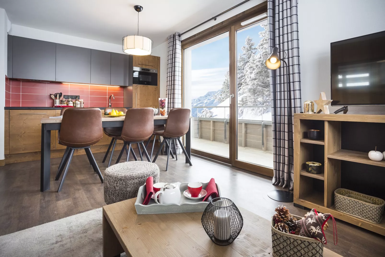 Résidence Les Chalets des Cimes 6-S8M-Eetkamer
