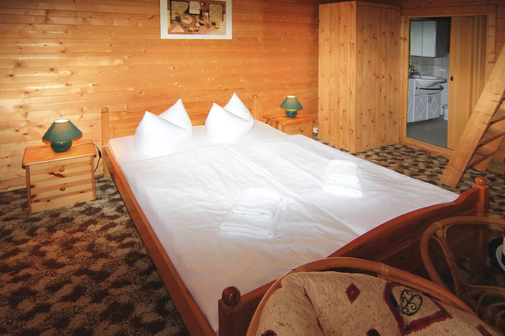 Blockhaus 30 m²-Slaapkamer