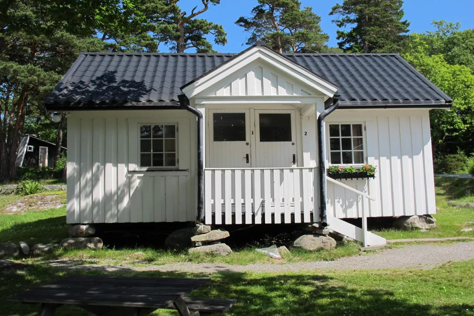 Västergårdens Lillstuga, delad dusch-Buitenlucht