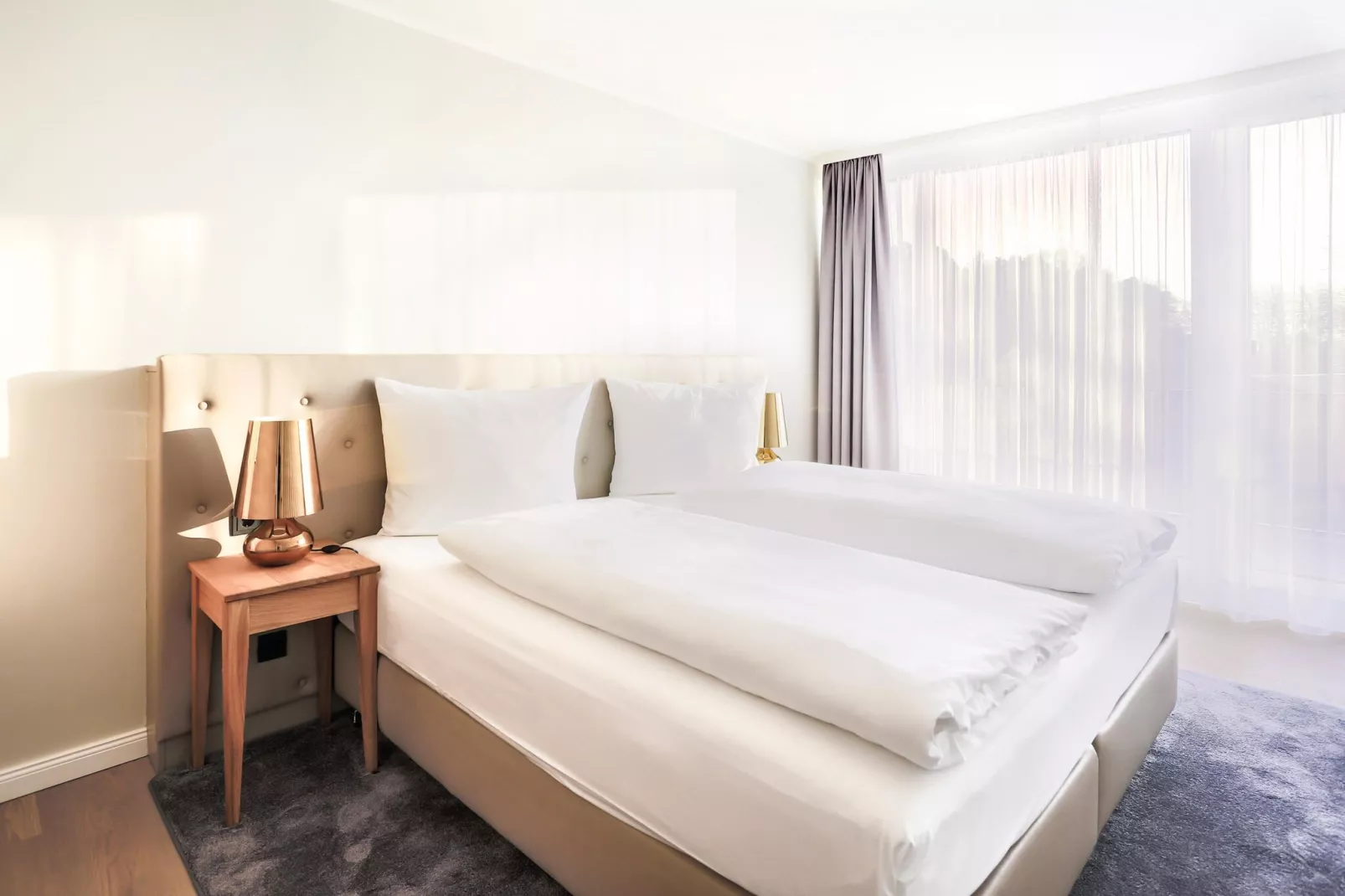 Apartments im MAREMÜRITZ Yachthafen Resort & Spa / Anker Penthouse Suite 2 Personen-Slaapkamer