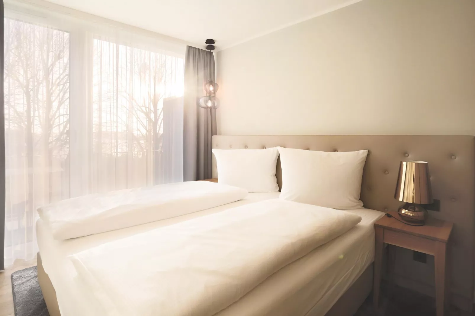 Apartments im MAREMÜRITZ Yachthafen Resort & Spa / Aurora Müritzblick 2 Personen-Slaapkamer