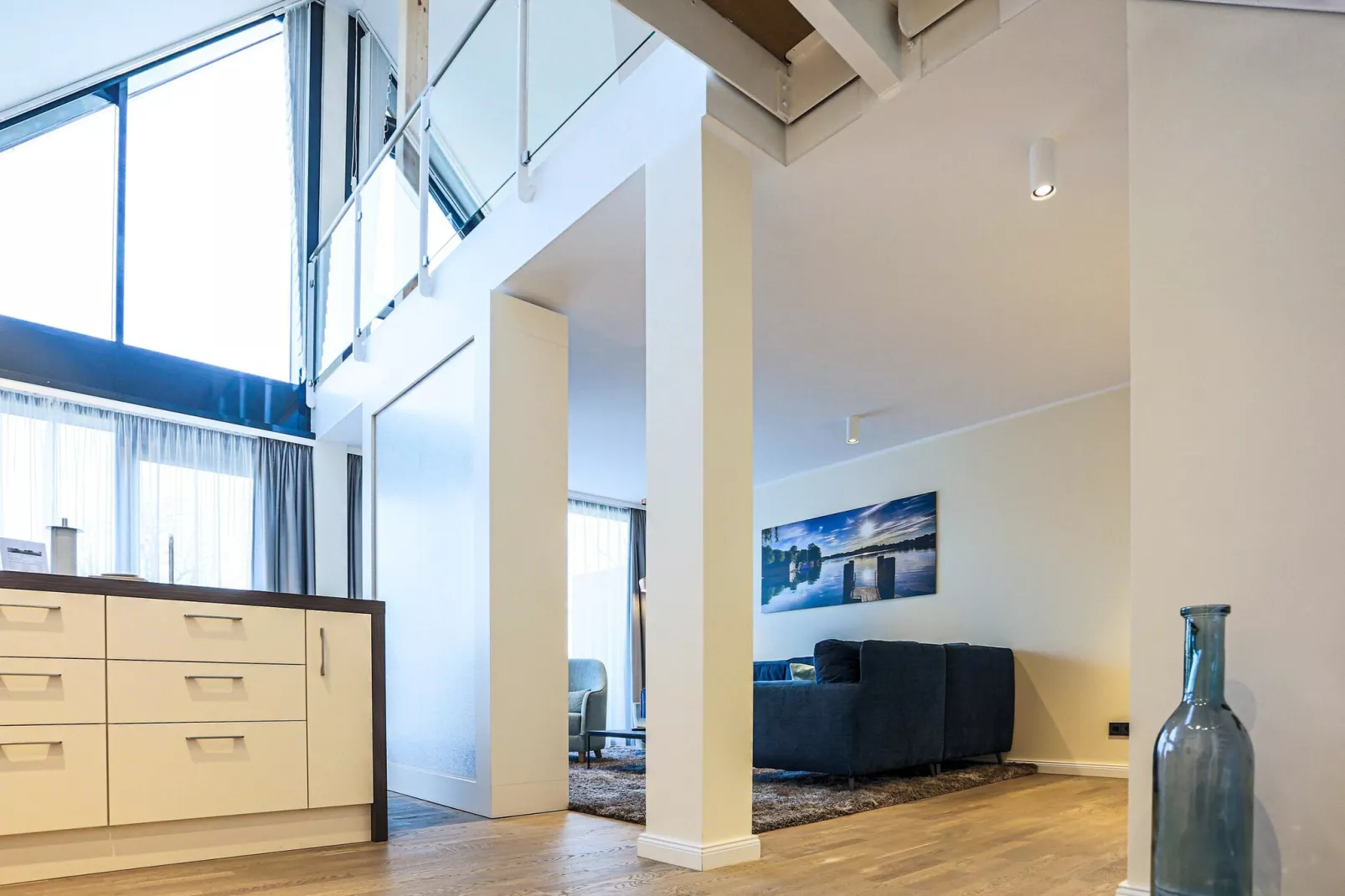 Apartments im MAREMÜRITZ Yachthafen Resort & Spa / Kompass Maisonette 70 qm-Woonkamer