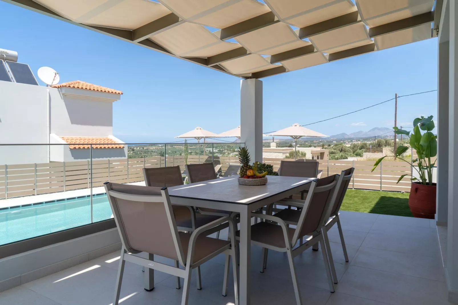 Athel Panoramic view Villas Athina-Terrasbalkon