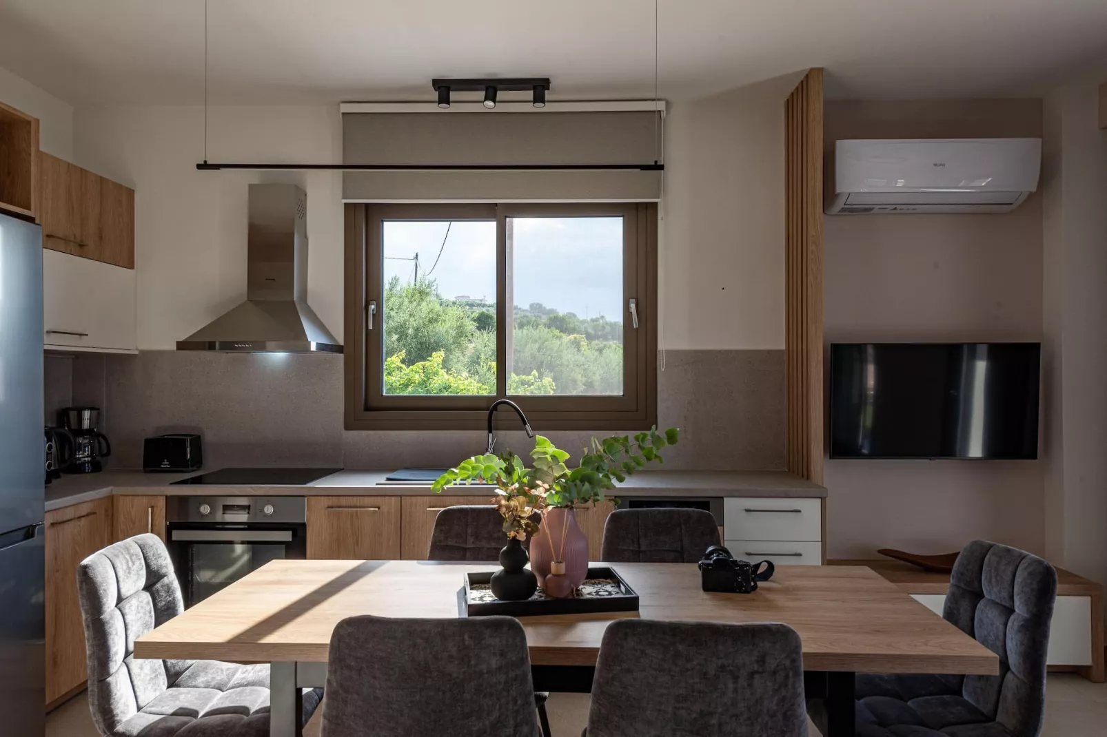 Athel Panoramic view Villas Athina-Keuken