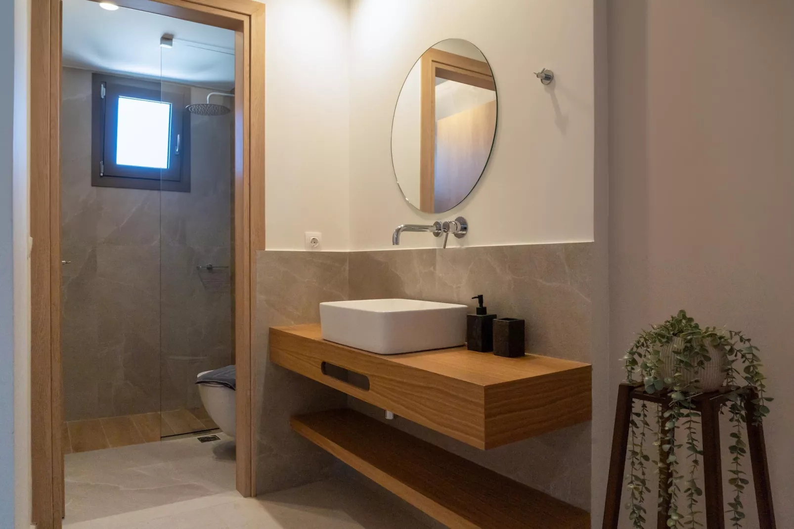 Athel Panoramic view Villas Athina-Badkamer