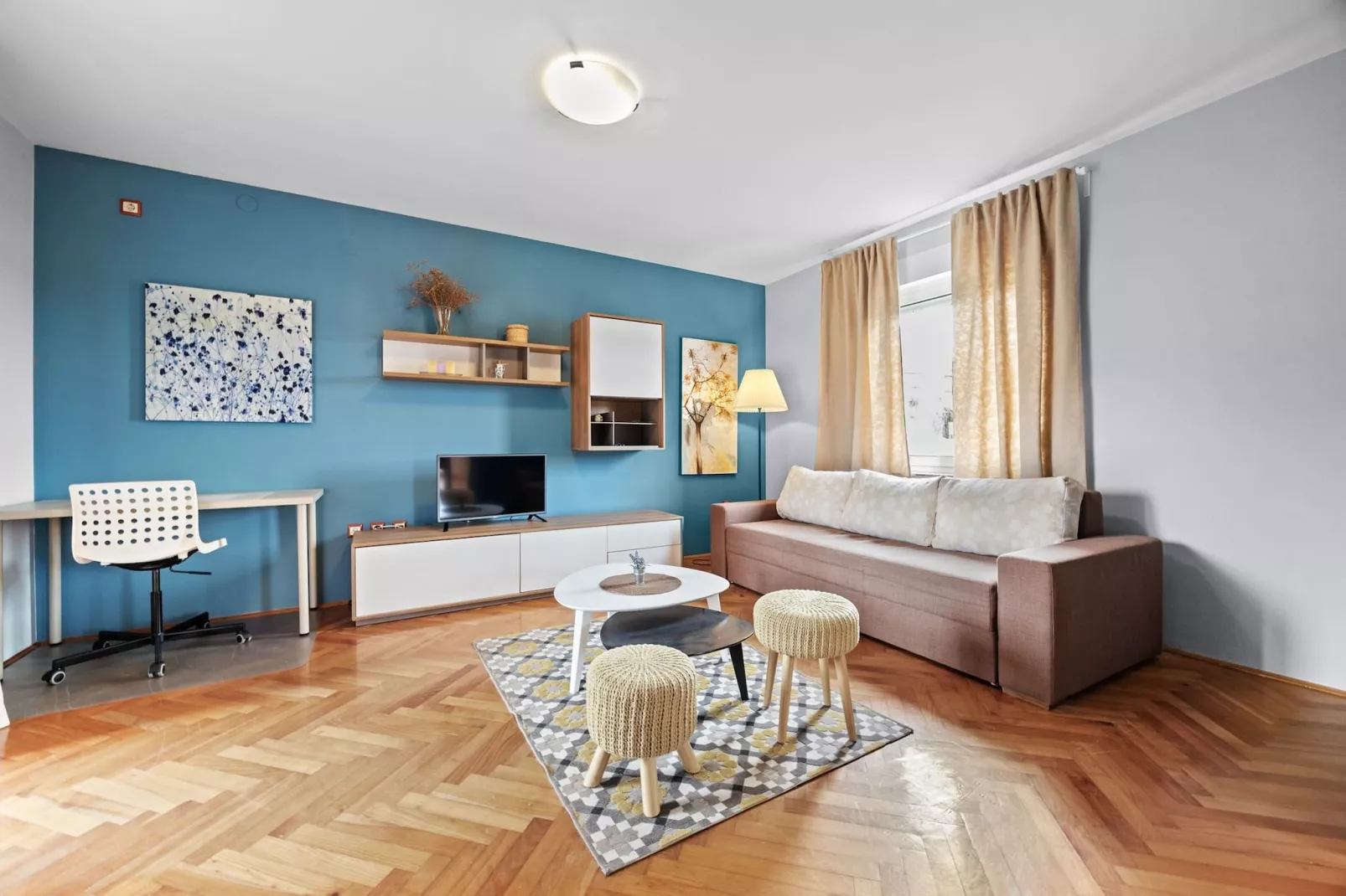 Apartments Neda - Apartment Smilje with Sea View-Woonkamer