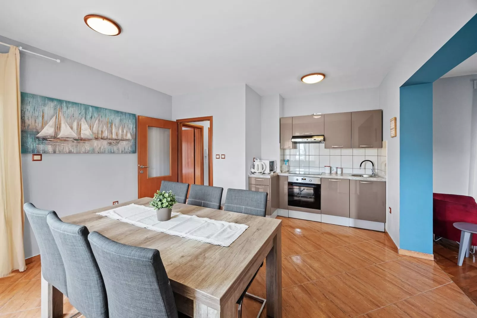 Apartments Neda - Apartment Smilje with Sea View-Eetkamer
