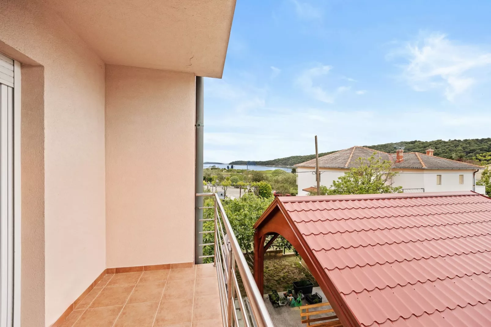 Apartments Neda - Apartment Smilje with Sea View-Terrasbalkon
