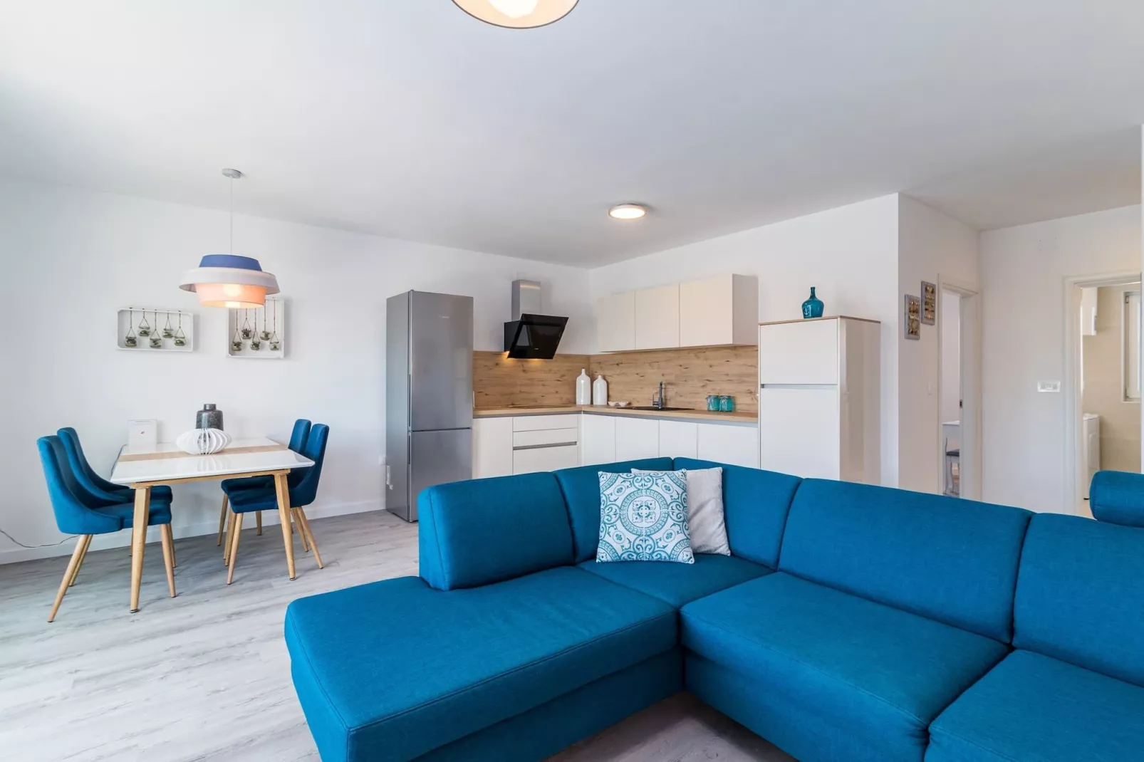 Pool Apartment Sax with Sea View (Private Pool)-Woonkamer