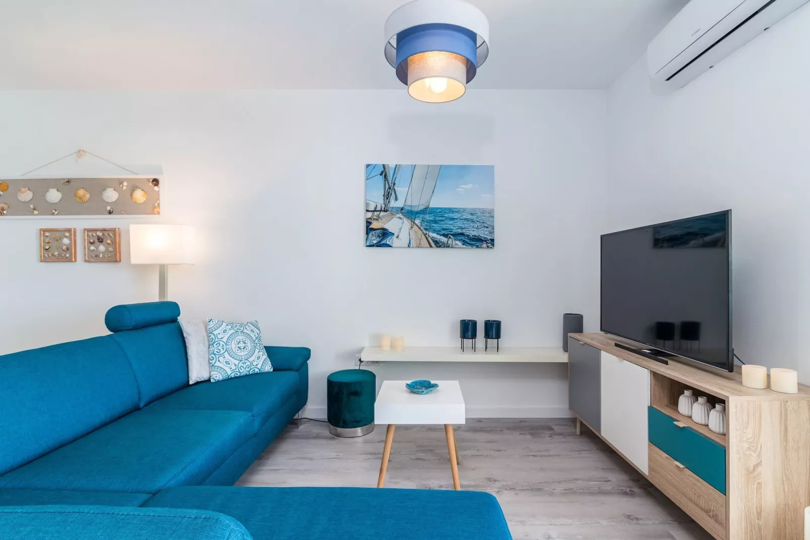 Pool Apartment Sax with Sea View (Private Pool)-Woonkamer