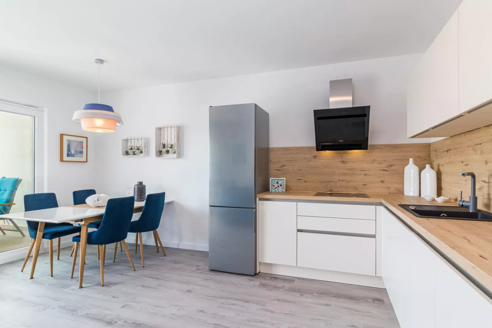Pool Apartment Sax with Sea View (Private Pool)-Keuken