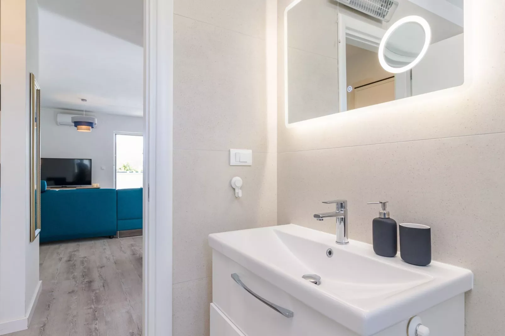 Pool Apartment Sax with Sea View (Private Pool)-Badkamer