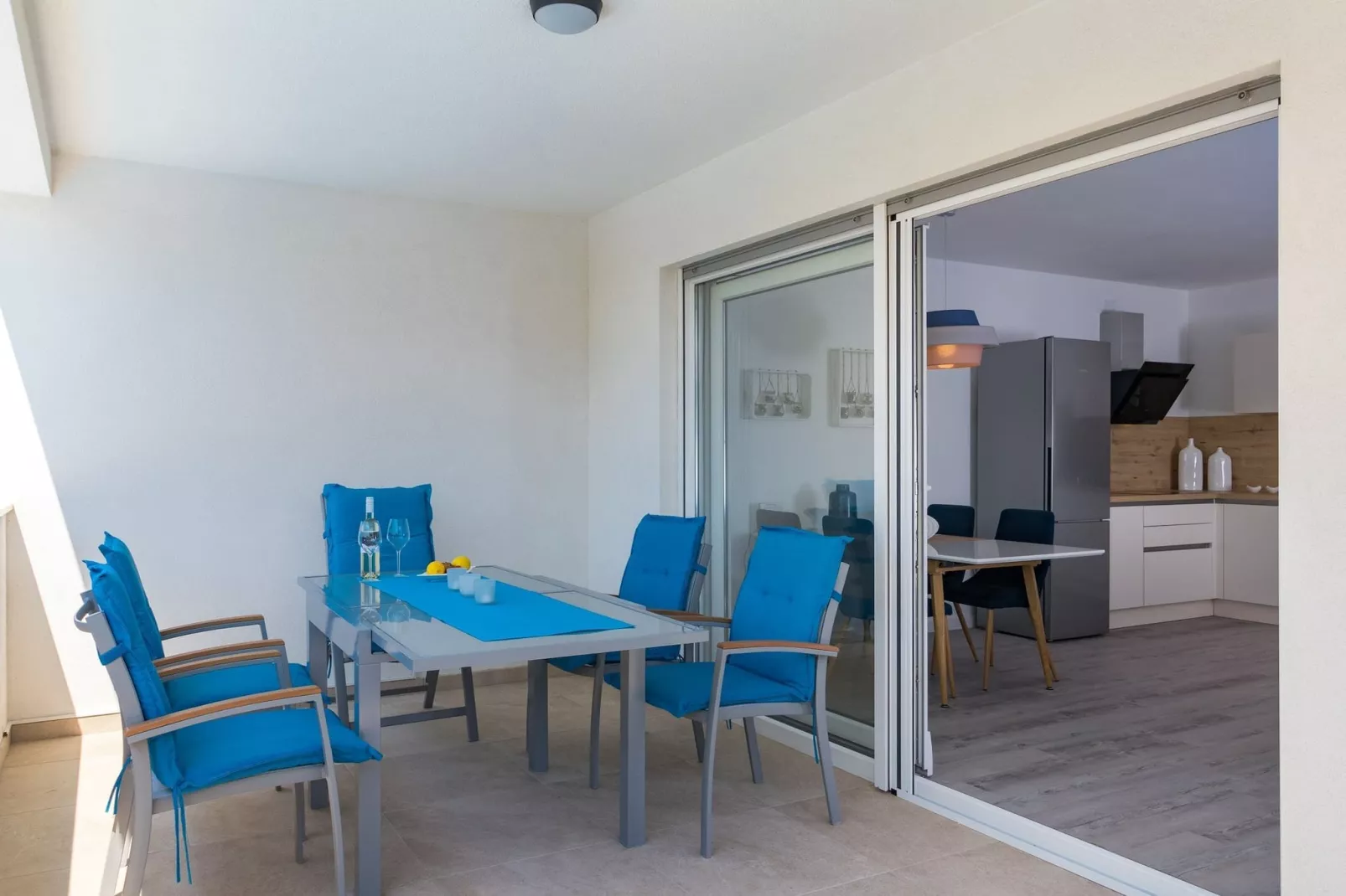 Pool Apartment Sax with Sea View (Private Pool)-Terras