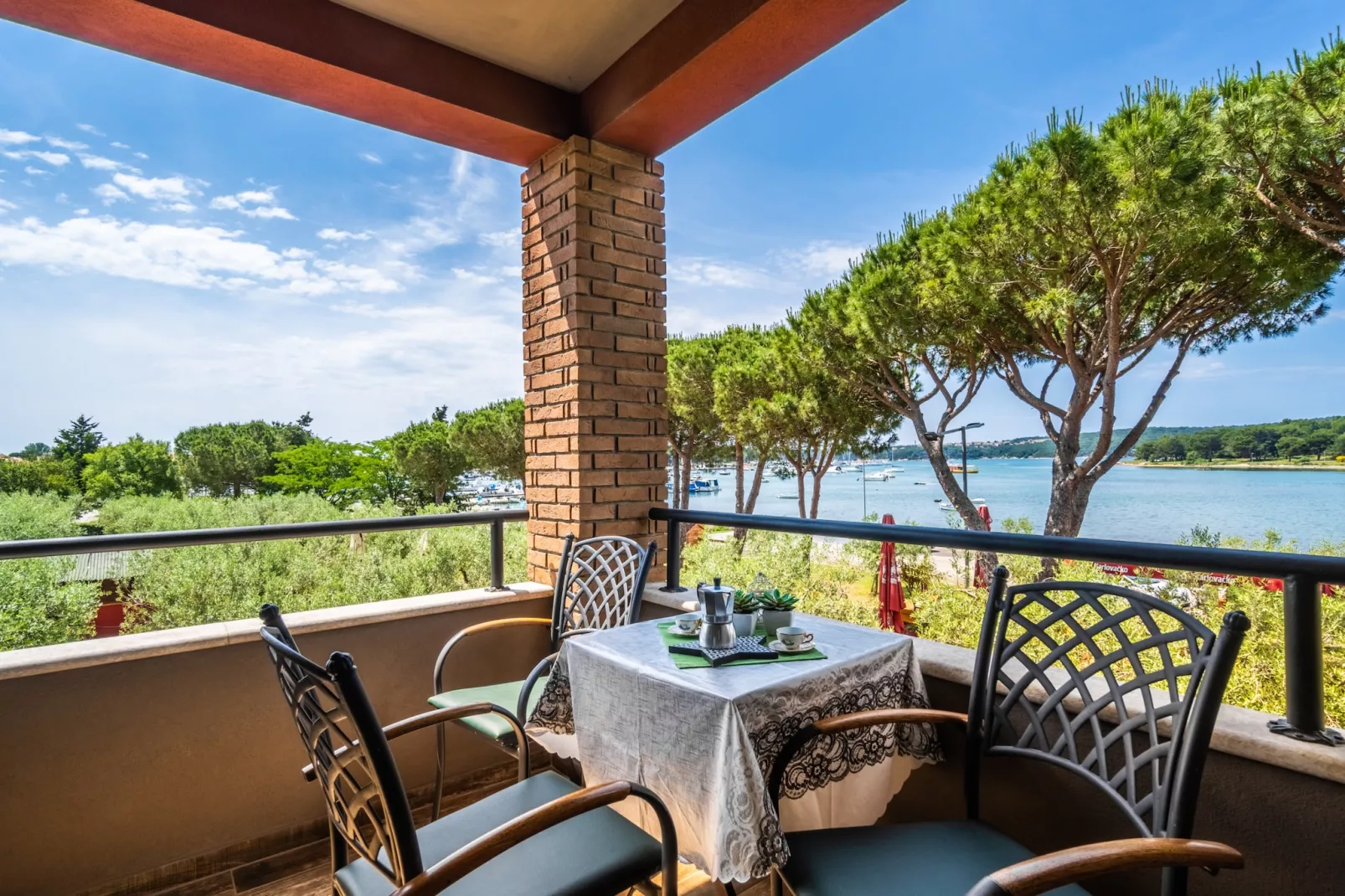 Oliveto - Apartment Lavanda with Sea View-Terrasbalkon
