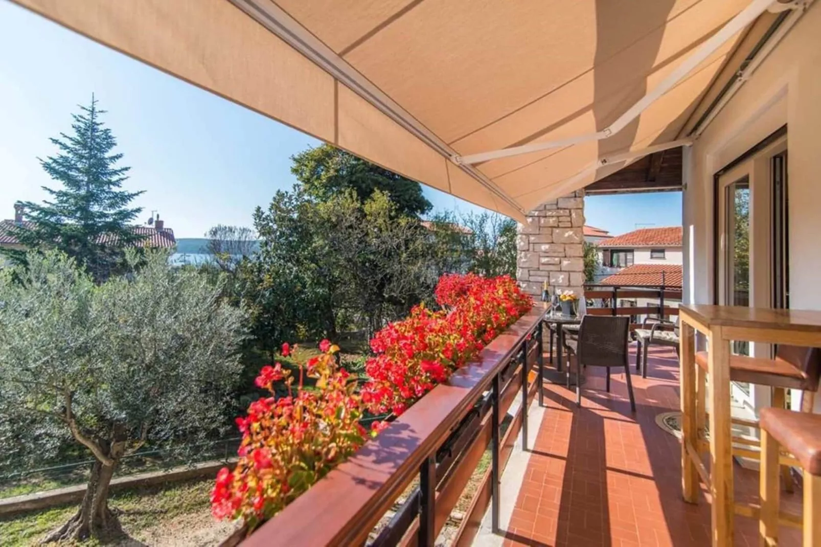 Villa Amalija - Apartment Amy with Sea View-Terrasbalkon
