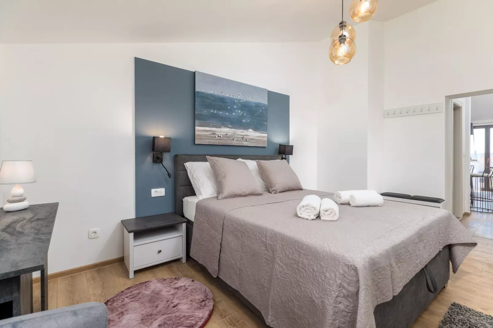 Marceta Apartment 4 - Pool and Big Garden-Slaapkamer