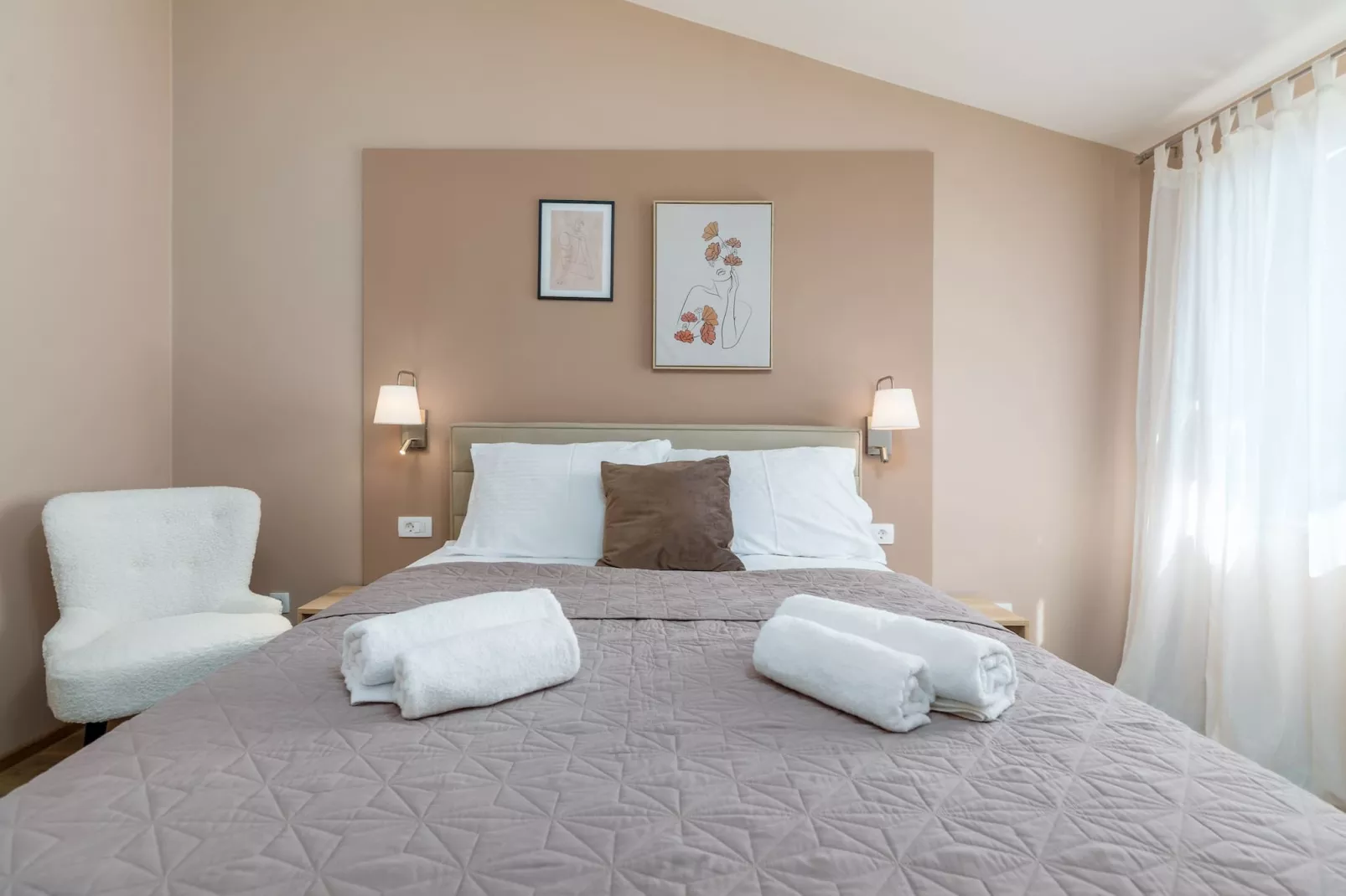 Marceta Apartment 3 - Pool and Big Garden-Slaapkamer