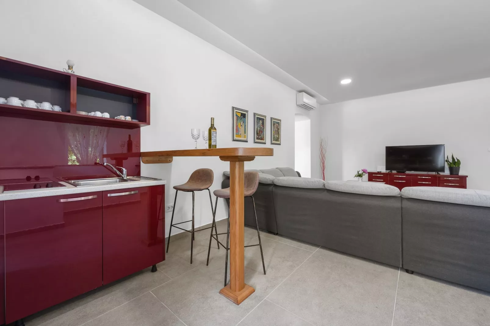 Villa Katarina - Old Stone House with Private Pool-Keuken
