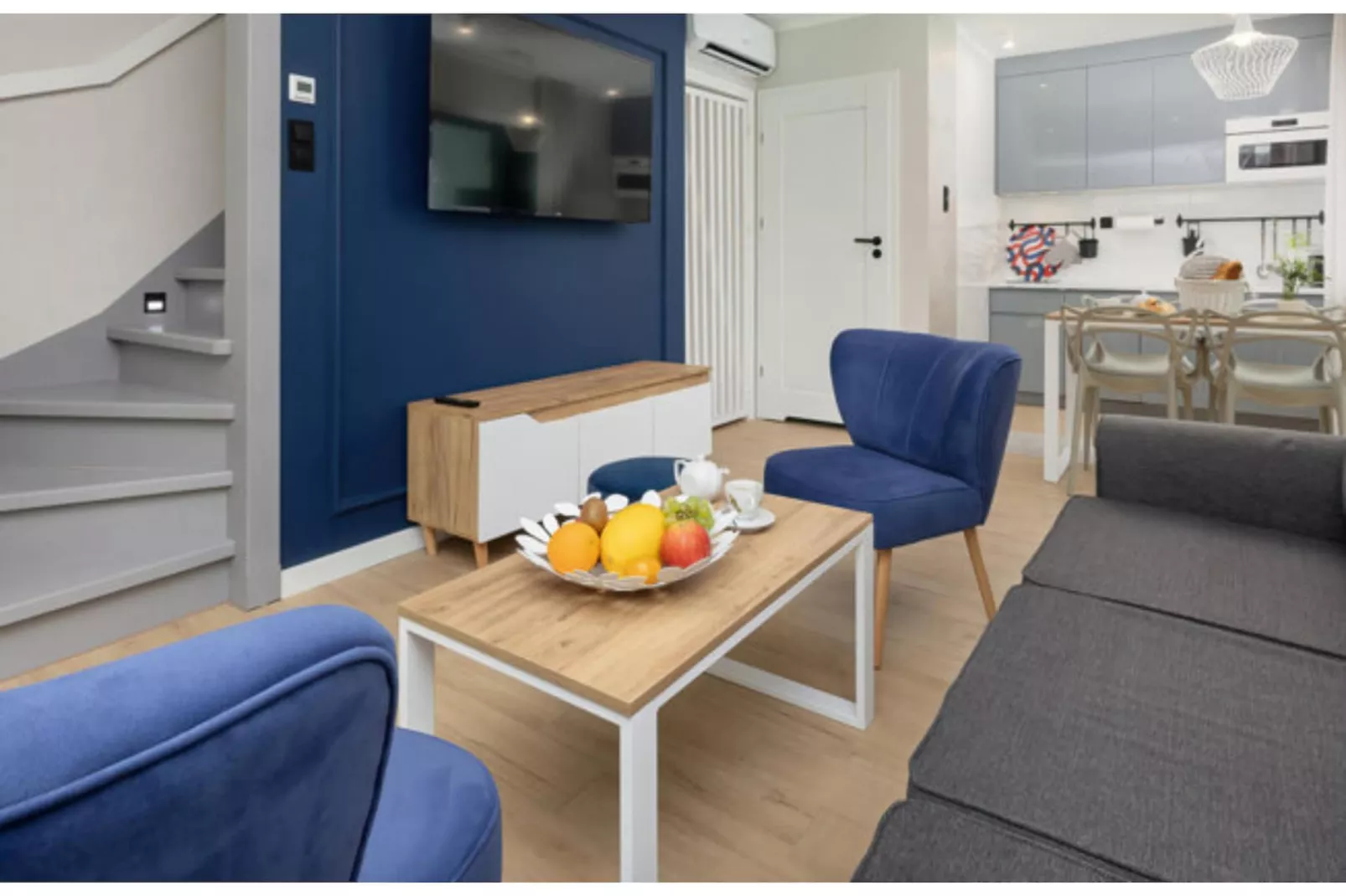 Villa Hoff Ferienhäuser Domek 5 Pers-Woonkamer