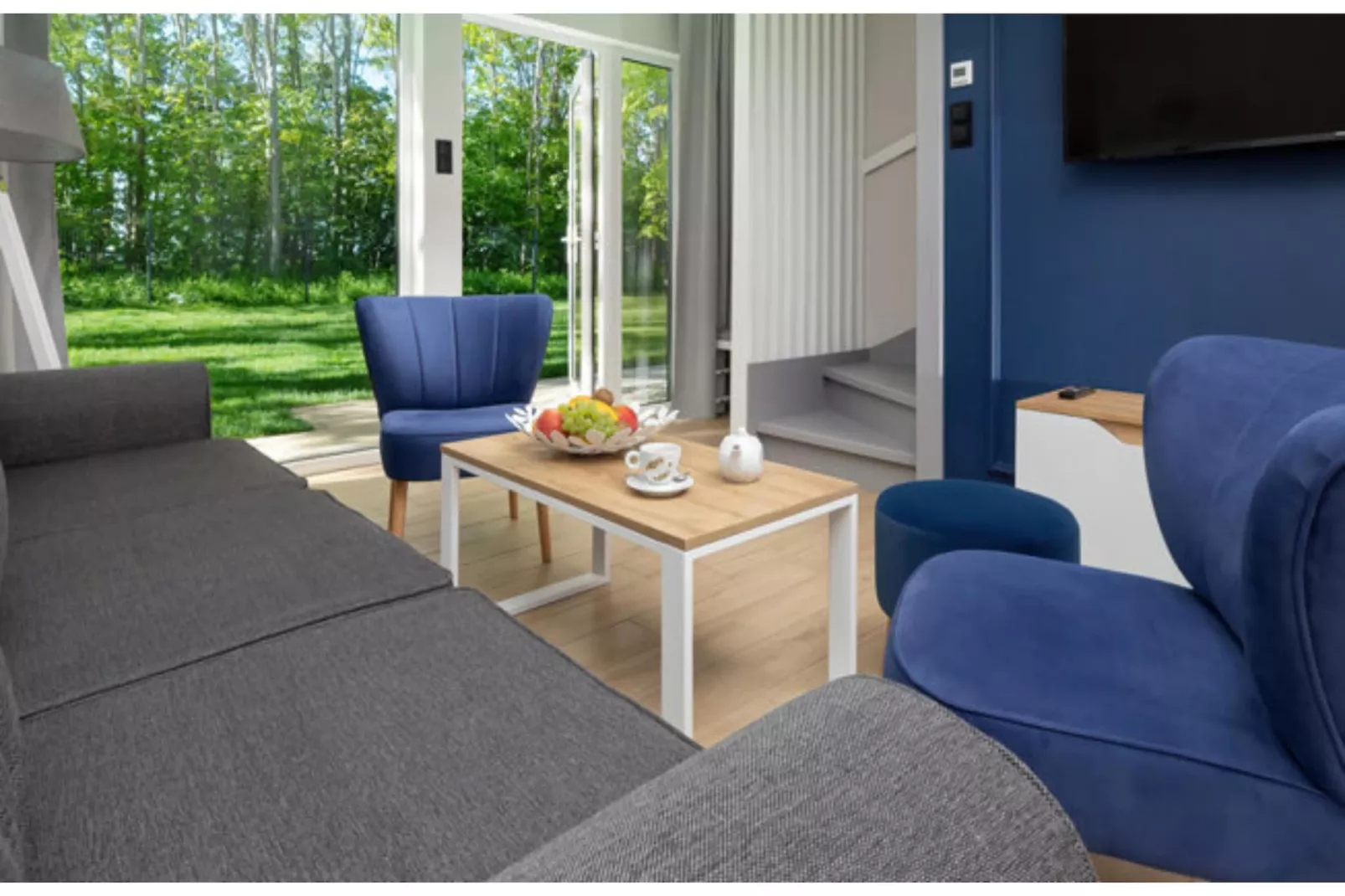 Villa Hoff Ferienhäuser Domek 5 Pers-Woonkamer