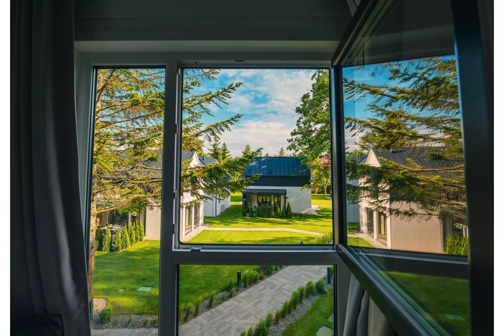 Villa Hoff Ferienhäuser Domek 5 Pers-Uitzicht zomer