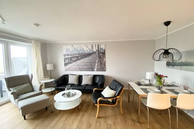 Ferienwohnung Deichglück 4 Pers-Woonkamer