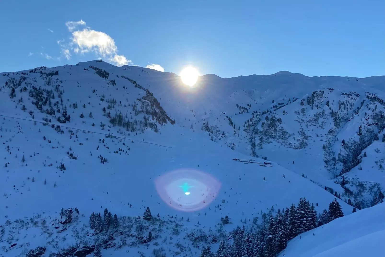 Hirschbichl Kuschelnest-Uitzicht winter