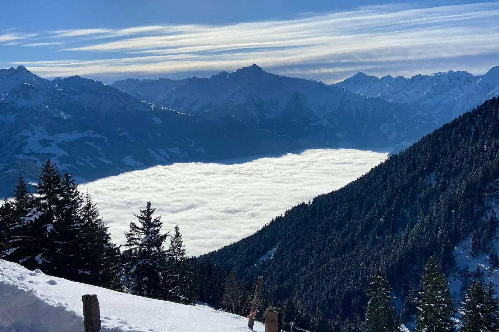 Hirschbichl Kuschelnest-Uitzicht winter