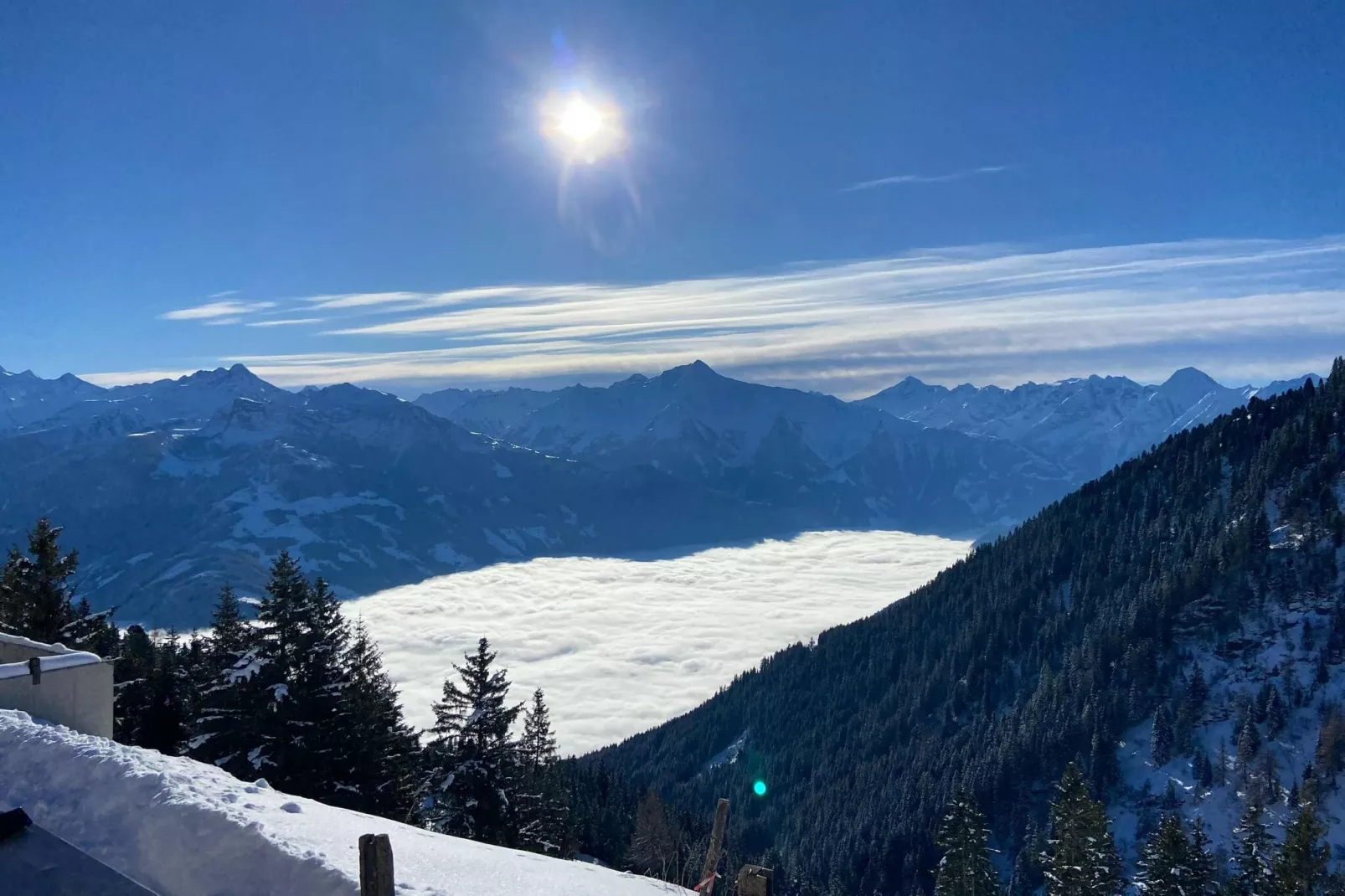 Hirschbichl Kuschelnest-Uitzicht winter