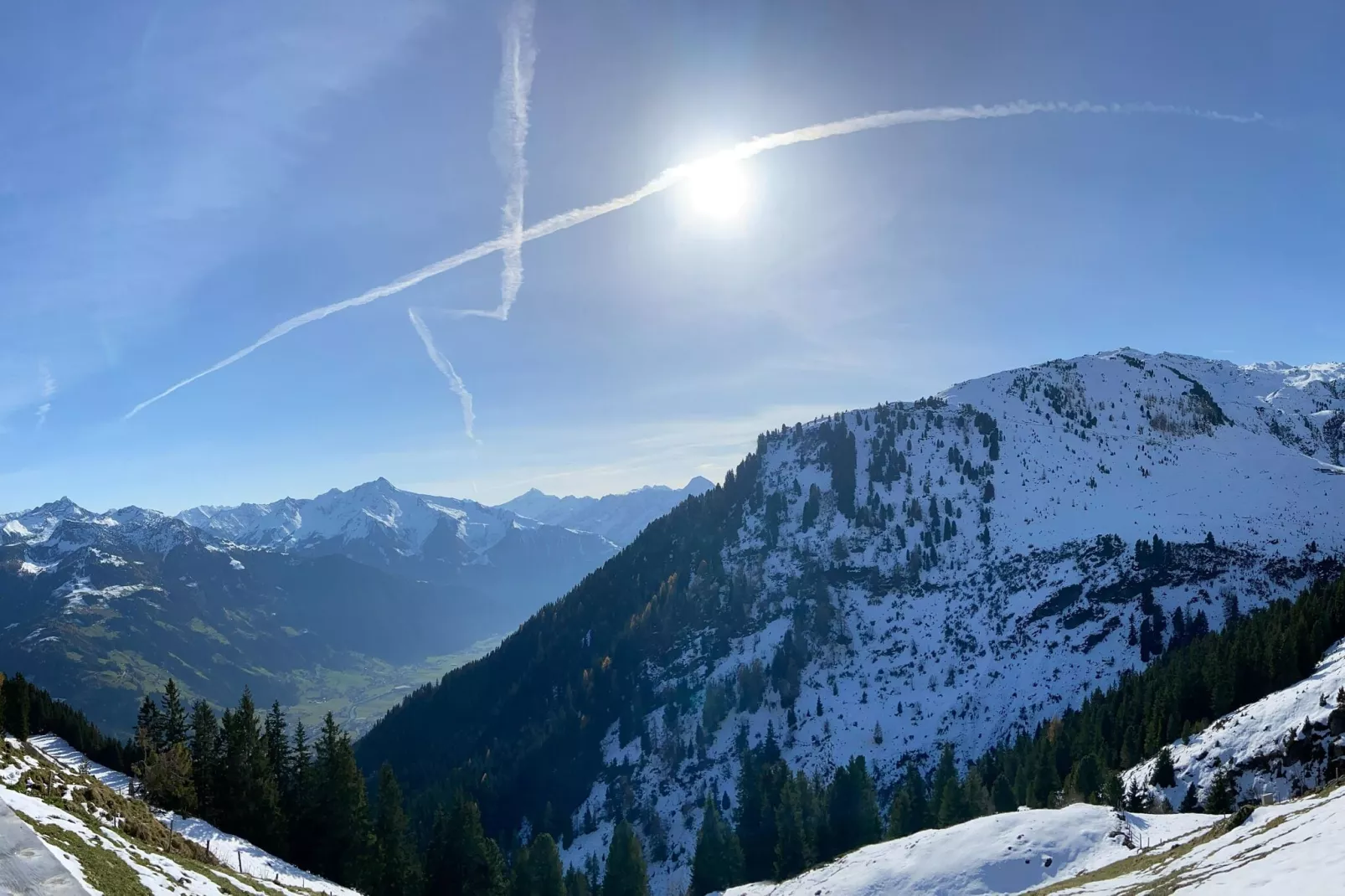 Hirschbichl Kuschelnest-Uitzicht winter