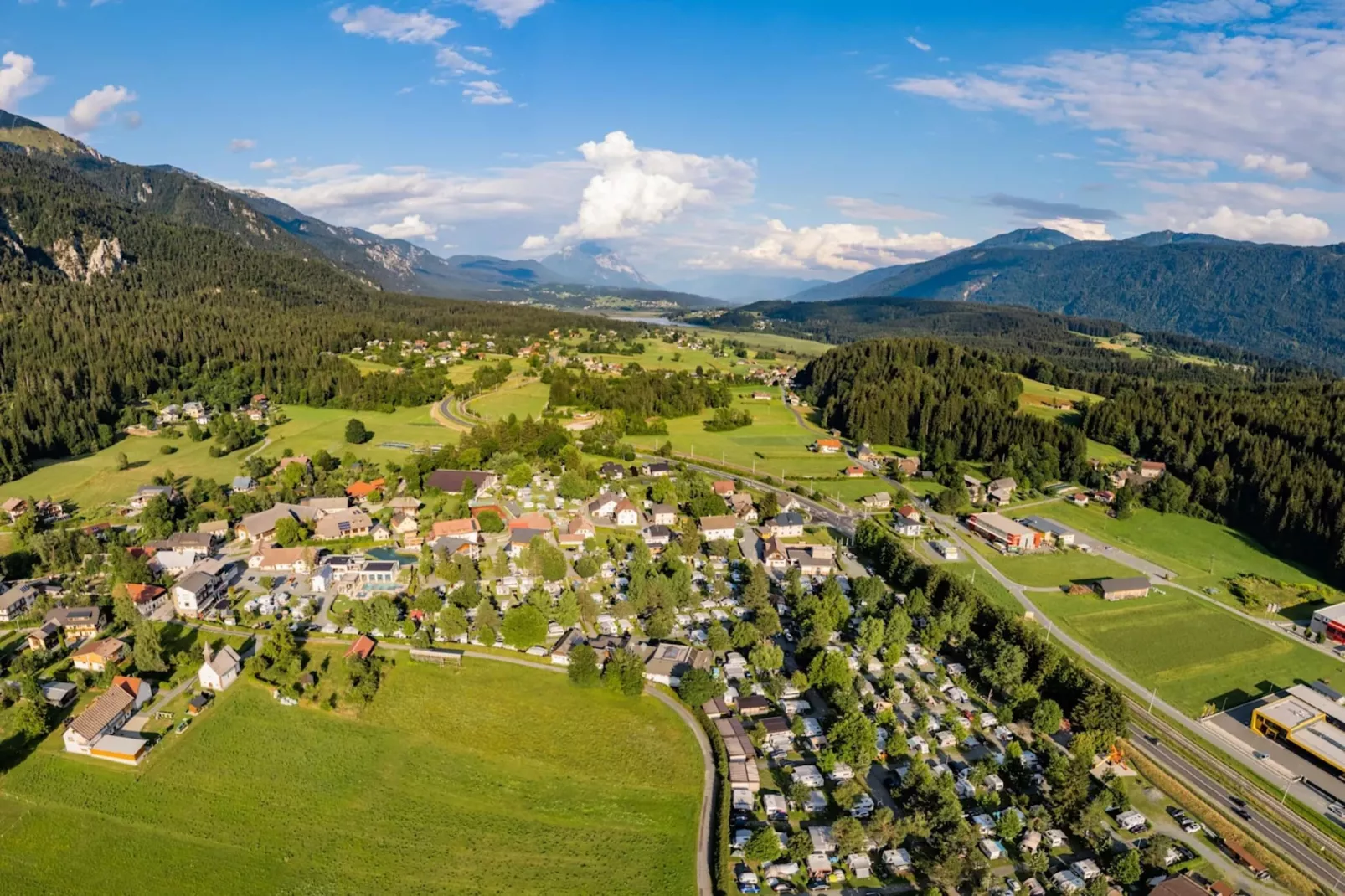 Resort Hermagor-Nassfeld 1-Gebieden zomer 1km