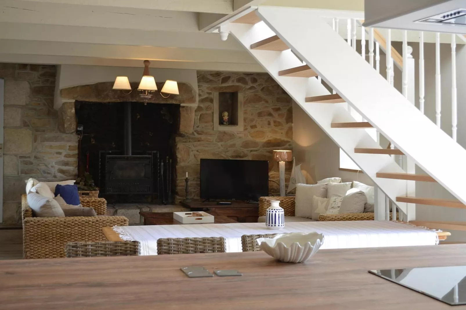 Holiday home Plougasnou-Woonkamer