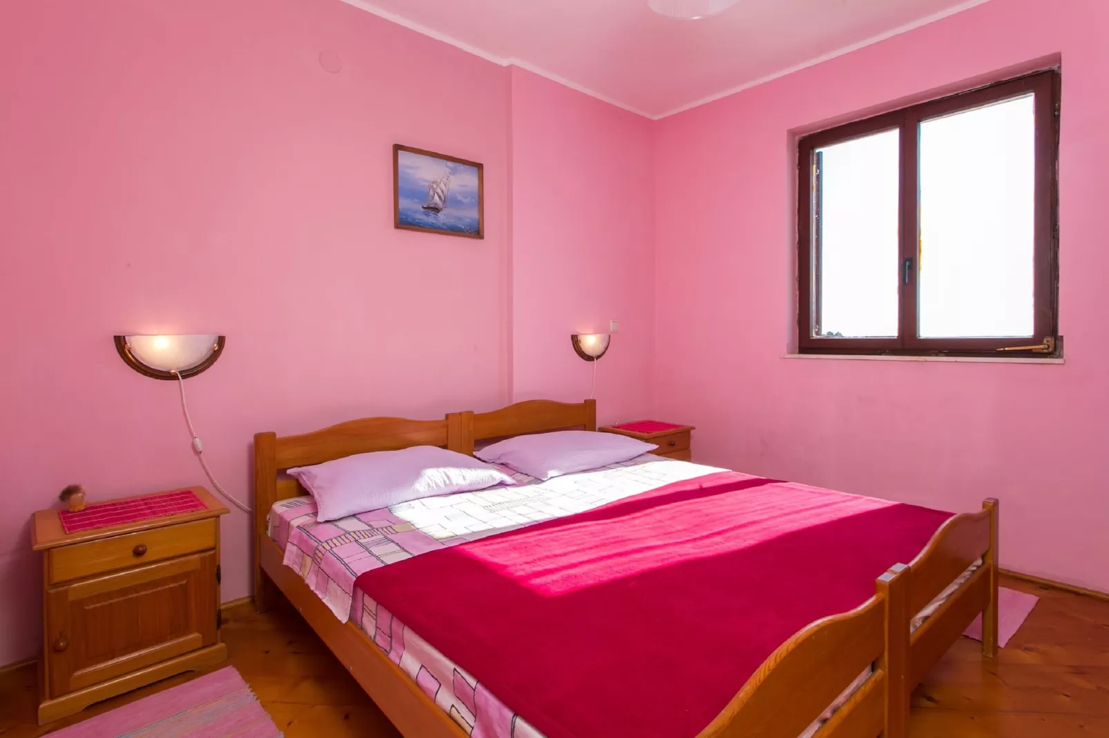 Apartments Neve - Two-Bedroom Apartment with Balcony and Sea View-Slaapkamer