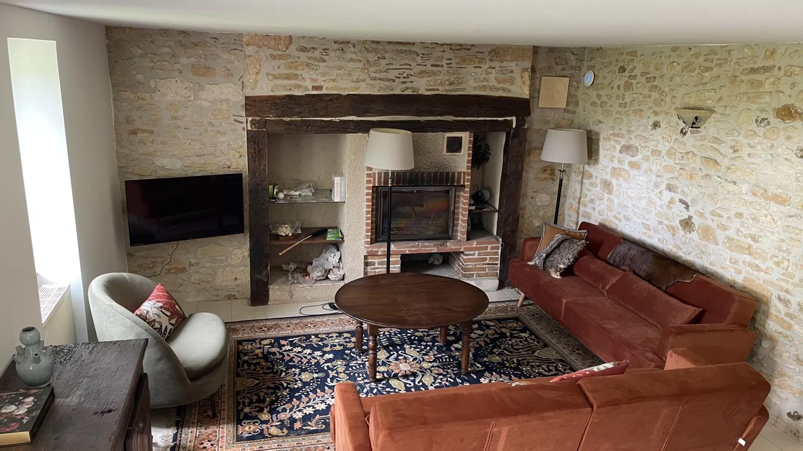 Grande gite Saint Martin le Redon-Woonkamer
